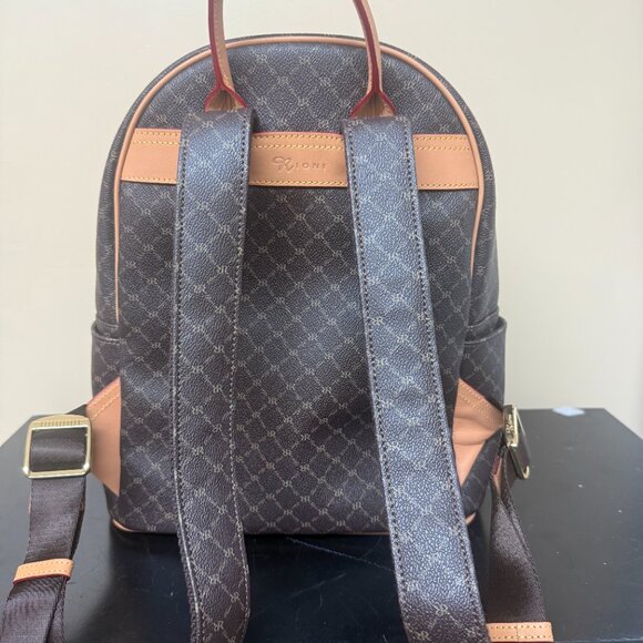 Rioni Signature (Brown) Leather Round Dome Backpack ST- 20286 main image 15